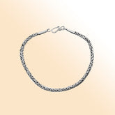 Handcrafted sterling silver 2.5mm wheat chain bracelet – Bali artisan design